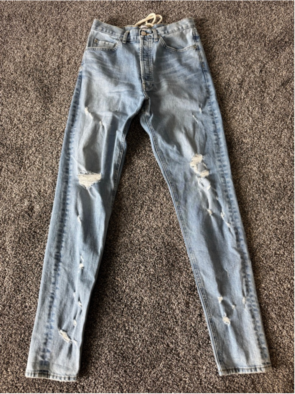 Women's SAMARIA LEAH SIGNATURE LACE-UP 'LEAH' JEANS Light Blue Size 29 - Picture 7 of 16